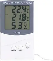 Indoor Outdoor Digital Thermometer Large Screen Temperature Humidity Meter Probe -50 to 70℃ Modern Accurate Hygrometer Wall Table Home Use