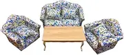 Miniature Sofa for 1:12 Scale Dollhouse Living Room Setup, Style F