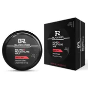 Black Red Beard & Moustache Wax 50ml - Strong Hold Matte Finish with Argan & Macadamia Oils