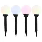 Outdoor Solar Lamps 4 pcs LED Spherical 15 cm RGB vidaXL
