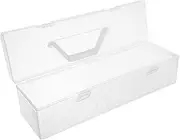 TEHAUX Box Transparent Handheld Storage Box Capacity Craft Organizer for Students Portable Tool Box with Clear Design for Brushes Pencils School Supplies