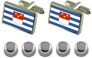 [Select Gifts] Shirt Dress Studs Batumi City Georgia Flag Cufflinks