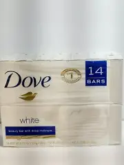 Dove soap white Large Beauty Soap Bar 3.75oz/106 g 14 pack
