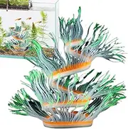 Aquarium Decorations, Glow-in-The-Dark Fish Tank Decor, Silicone Natural Design with Adjustable Placement Angles, Ideal for Living Room or Home Aquarium, Enhances Underwater Aesthetics, 75cm