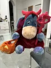Disney Store Eeyore Halloween Devil Costume Plush Winnie Pooh Trick Or Treat 12"
