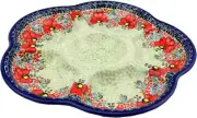 Polish Pottery 6-Compartment Round Appetizer Tray – 14" Diameter – Boleslawiec