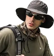 [Peicees] Fishing Hat Summer Sun Bonnie Hat UPF 50+ UV Protection Wide Brim Cap Waterproof Safari Adventure Camping Hiking Hunting Travel Beach Bucket Hat for Men Women Boys and Girls