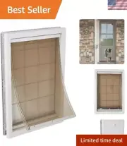 Flexible Vinyl Flap Pet Door with Floating Threshold - Easy Install for dogs