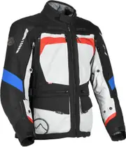 DANE Reykjavik waterproof Motorcycle Textile Jacket, black-grey-blue, Size 50 for Men Black Grey Blue