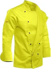 strongAnt Kochjacke Herren Langarm inkl. Kugelknöpfe easyClean schutzabweisender Stoff Slim Fit Professionelle Kochuniform Bäckerjacke