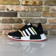 7 Youth / 8.5 Women Adidas NMD R1 Boost Grade School Casual Shoes Black White