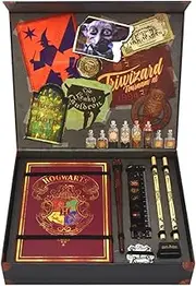Harry Potter Hogwarts Keepsake Gift Set | A5 Notebook, Wand Pen, Seal Stickers, Pencils, Eraser, Sharpener, Ruler, Letter Sheets, Envelopes, Stickers | 29cm x 24.5cm x 6cm Box | Perfect for Fans