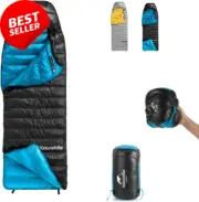 Naturehike Envelope Duck down 4 Season Sleeping Bags, 41℉ Lightweight Waterproof