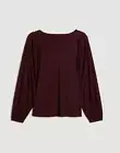 NWT Ann Taylor Batwing Sleeve Top $60 Size XS Mauve Rose 810 Burgundy