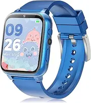 Kids Smart Watch for Boys Girls 3-12 Year Old with 26 Puzzle Games, Large Screen Metal Frame Kids Watch Birthday Gifts Toy Smartwatch Camera Pedometer Fairytale Type C USB for Girls Ages 6 7 8 9