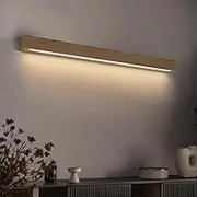Krear Wooden Linear Light - 60cm LED Linear Wall Light, Indoor Down Lights, Modern Wall Sconce Light for Living Room, Bedroom