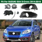 Front Fog Light Lamp Cover Bezel w/ Wiring Kits For SUZUKI SX4 S-Cross 2014-2016 (for: Suzuki)