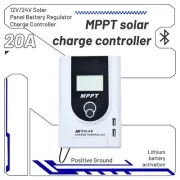 20A/40A/60A Solar Panel Battery Regulator MPPT Charge Controller LCD Bluetooth
