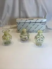 princess house 6418 3 crystal vases/oil lamps