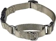 Cyclpet Premium Adjustable Nylon Martingale Dog Collar with Quick Release Buckle for Large Dogs Daily Use Helper-Walking,Training etc.(Military Green, Large)