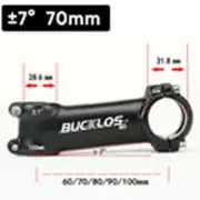 Aluminum Alloy Handlebar 7/17/22 Degree Bicycle Stem 60/70/80/90/100mm 31.8mm