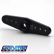 NEW GoNitroHobbies 25T Alum 2 Way Servo Arm blk Futaba/Savox FREE US SHIP
