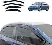 OAD4X4 Weathershields Compatible with Mitsubishi Lancer Sedan 2003-2007, Weather Shields Window Visors Wind Deflectors Sun Rain Guard 4PCS Set