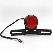Motorcycle License Plate Bracket Motorcycle Retro Red Rear Tail Brake Stop Light Lamp W/License Plate Mount For Ho&nd&a(1Pcs red)