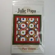 Julie Popa Designs Pure Octane Pieced Quilt Pattern 65"x69" Block Squares