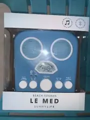 Sunnylife Beach Sounds Portable Radio Speaker MP3 Retro Blue Le Med NIB