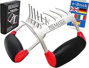 Premiala Meat Claws - Incredible 3-in-1 Meat Shredder Claws Stainless Steel! Bear Paws with Soft Rubber Handles for Ultra Comfort –Shreds BBQ Meat Quickly and Easily! AU Seller + Stock!