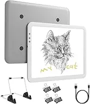 Rechargeable Battery Powered Light Box for Tracing, A4 Cordless Lightbox Light Copy Board Light Table for Drawing Sketching HTV, Super Bright Light Pad for for Cricut Vinyl, Weeding Tool