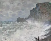 Claude Monet - Rough weather at Etretat Giclee Fine Art Print on Canvas 36"