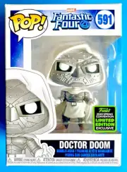 Doctor Doom ECCC 591 FANTASTIC FOUR Funko Pop Vinyl New in Mint Box + Protector