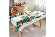 2packs Christmas Tablecloth Table Rectangle Cover Blue Snowman