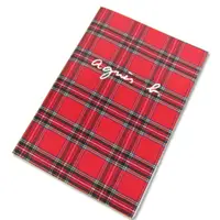 在飛比找PChome24h購物優惠-agnes b.蘇格蘭紋筆記本-紅