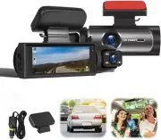 Car Dash Cam, 2025 New Front and Rear Dash Camera, Dual Car Dash Mount Camera, F