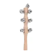 Hand JingleBells Hand Sleigh Bells Wooden Shaker Jingle Bells Stick Musical
