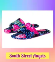 LILLY PULITZER ~ ONYX EARNED STRIPES ~ MARITIME VELOUR SLIPPERS ~ SIZE 7/8