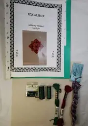 Anthony Minieri Excalibur Needlepoint Chart With Canvas Thread & Beads Read