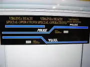 Virginia Beach VA Police Special Operations Van Decals 1:43