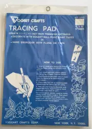 Vogart Tracing Paper Pad 50 Sheets 9” X 12” Create Hot Iron Transfers New Sealed