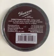 Burgundy Shoe Polish Cream Restore Colour to Leather SHOES / BOOTS / BAGS