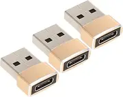 CHICAMPERA 3pcs USB to Type C Adapter USB to Type C Converter for Data Transfer and Charging Compatible with Tablets Phones Power Banks Convenient and Durable Design