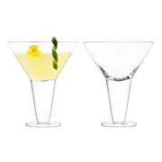 2pc LSA International Mouth-Blown Rum Cocktail Drinking Glasses Cups 300ml