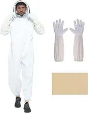 ACTREY Bee Suit for Men,Beekeeper Suit with Veil & Hood Gloves,Protection for Backyard Professional Beginner Bee Keepers