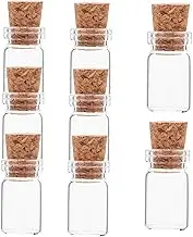 FUTUREORYY 12Pcs Mini Glass Bottles with Cork Stoppers Wish Jars for DIY Crafts Decorative Storage for Small Items Candy and Messages