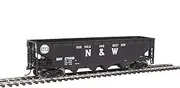 Walthers Trainline 40' Offset Quad Hopper with Metal Wheels Ready to Run N&W