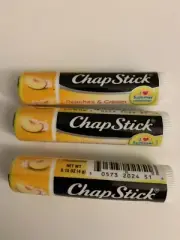 Chapstick Peaches & Cream Lip Balm -- Lot of 3 (.15 oz.) -- Free Shipping