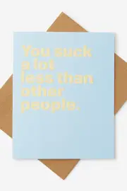[Typo] Typo - Premium Love Card - You suck a lot less SOLID YOU SUCK A LOT LESS